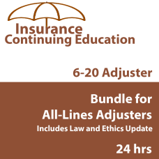 24 hr CE  6-20 All-Lines Adjusters Complete CE Bundle (INSCEB019FL24)