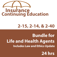 24 hr CE - 2-15, 2-14 or 2-40 Health and Life Complete CE Bundle (INSCEB023FL24) 24 hr CE - 2-15, 2-14 or 2-40 Health and Life Complete CE Bundle (INSCEB023FL24)
