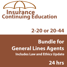 24 hr CE - 2-20 or 20-44 Property and Casualty Complete CE Bundle (INSCEB018FL24)